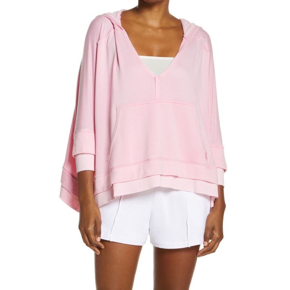 Free People Bonfire Hoodie in Peony